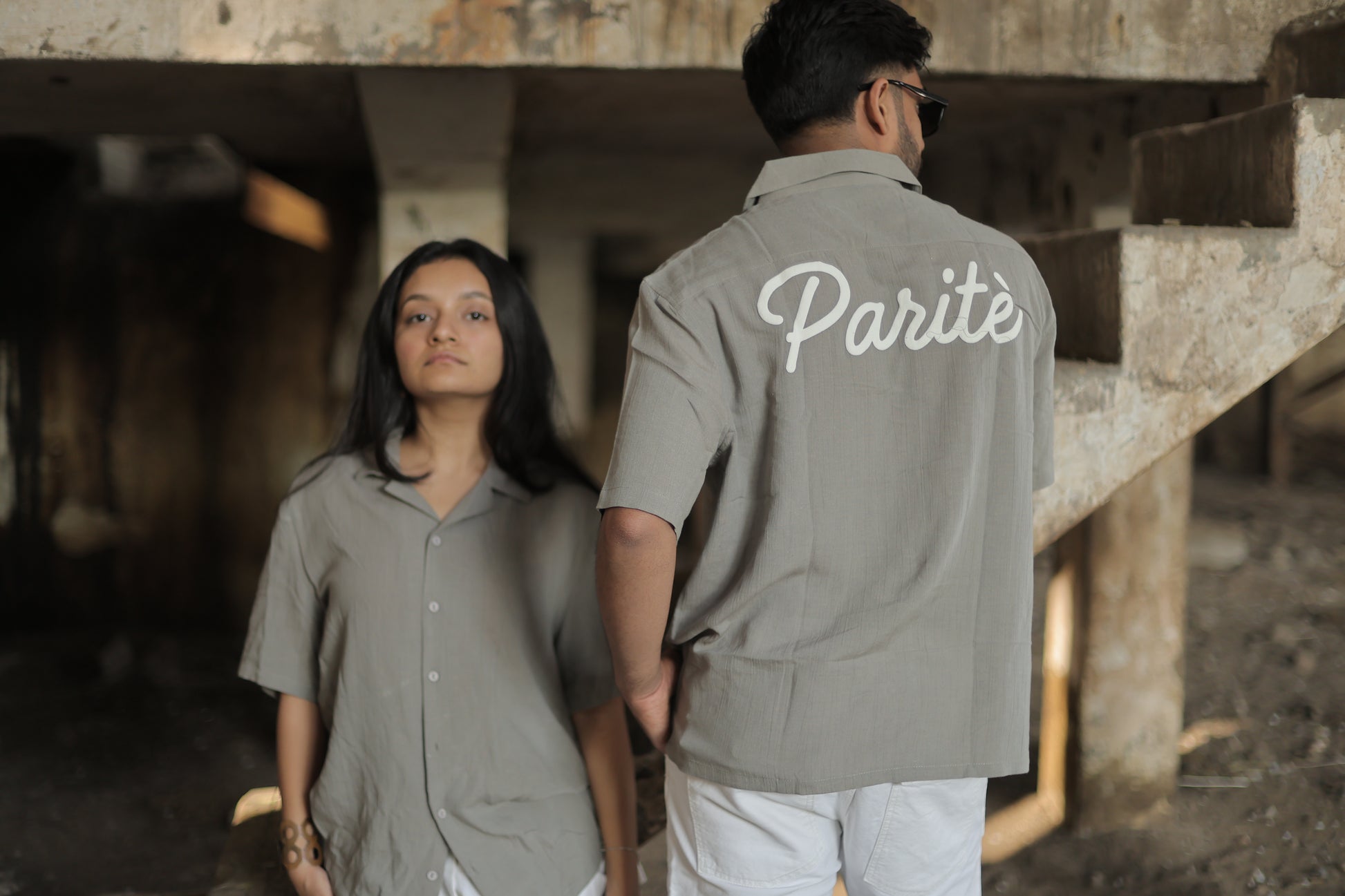 Olive Green Crushed Linen Shirt - Parite Clothing