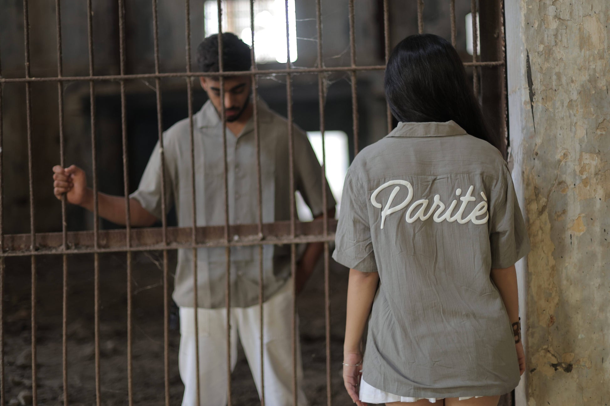 Olive Green Crushed Linen Shirt - Parite Clothing